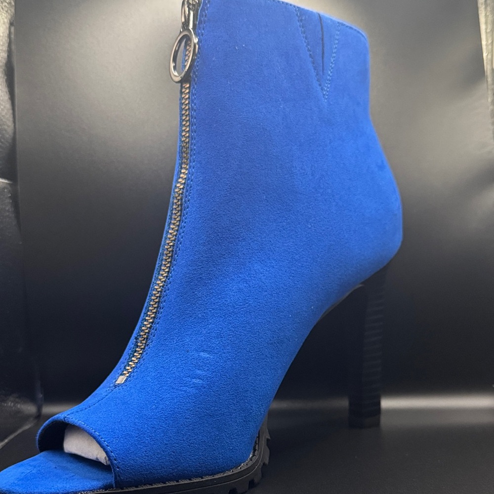 Bar III Royal Blue Suede Heeled Boots
